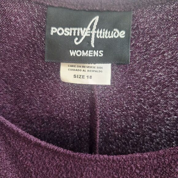 VTG Positive Attitude Plum Maxi Sheath Dress-Embellished Front-Pebbled-Artsy-18 - Picture 8 of 10